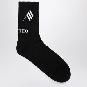 The Attico Women's Black/White Socks With Logo